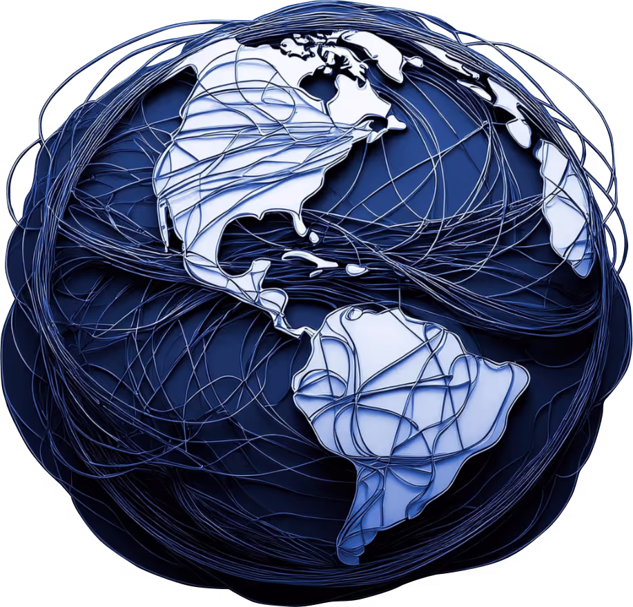 Image of a tangled panet Earth